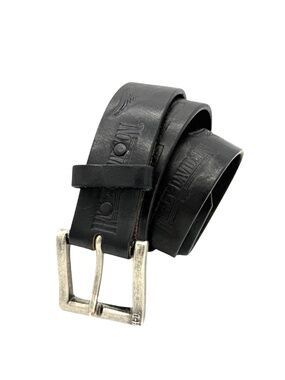 Harley Davidson USA Black Leather Belt Mens 36 Embossed Logo 99493-07V